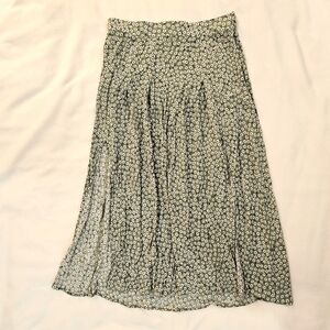 H&M Green Floral Skirt
